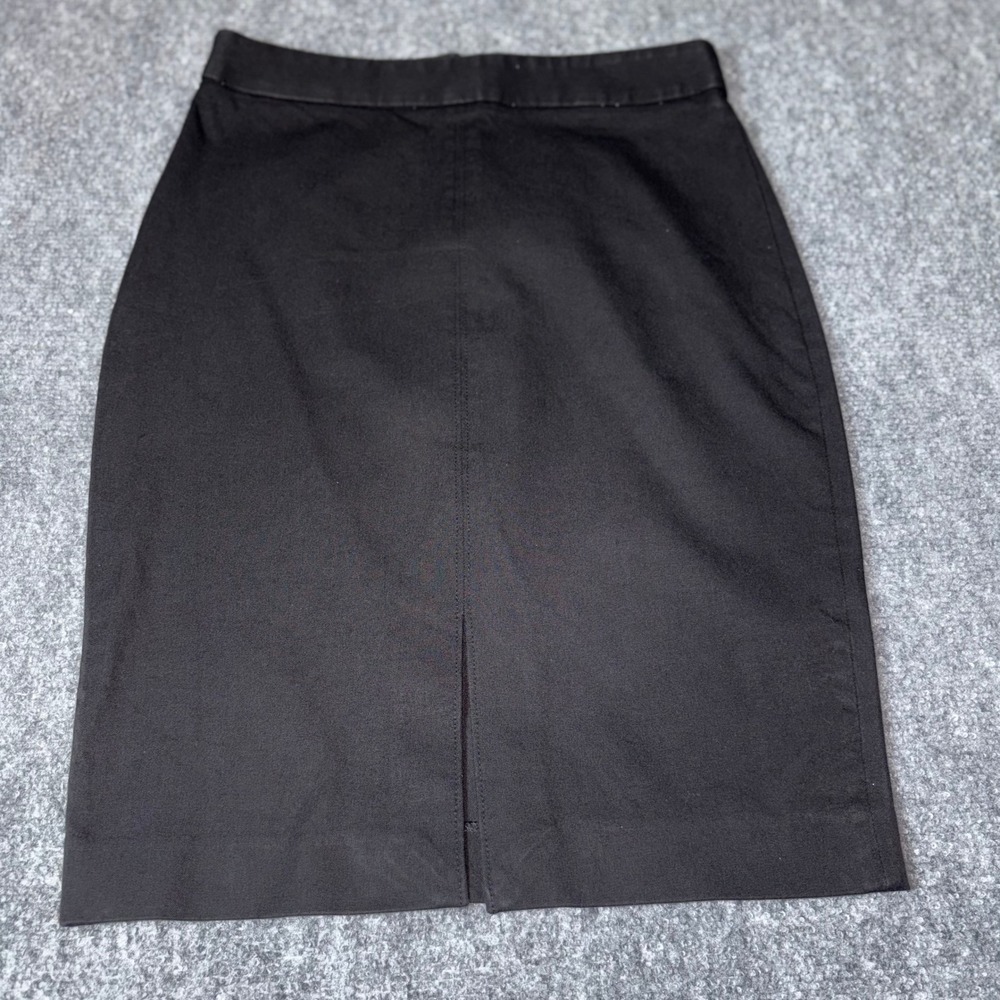 Banana Republic Size 0 Petite Black Stretch Cotton Pencil Skirt Office Wear